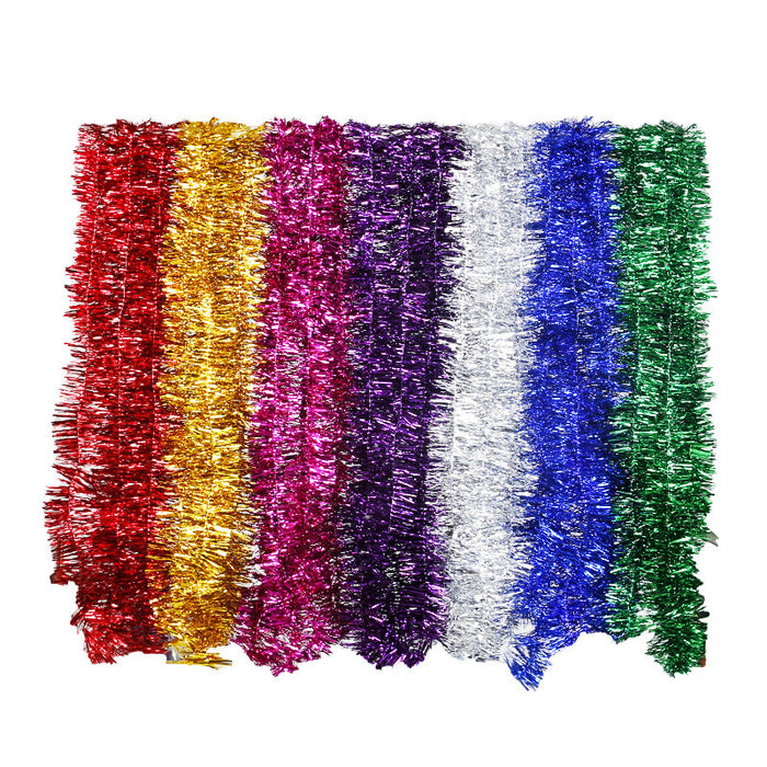 10 Pack 2m Christmas Tinsel Garland Bows Party Xmas Tree Ornaments Door Fireplace