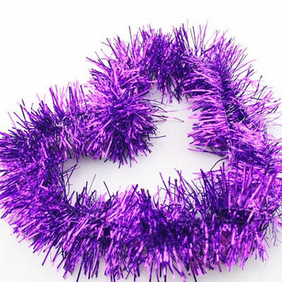 10 Pack 2m Christmas Tinsel Garland Bows Party Xmas Tree Ornaments Door Fireplace