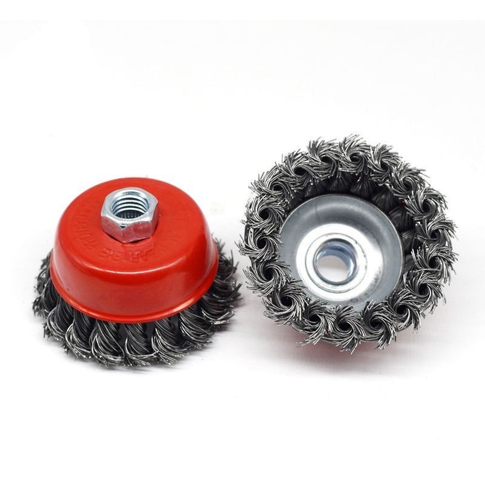 WORKPRO Twisted Wire Wheel Brush - 100mm With Nut M14x2