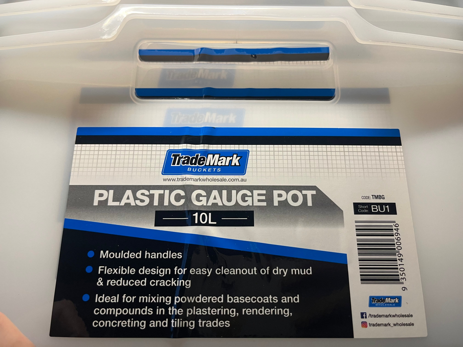 Trademark Plastic gauge pot utility tub 10 Litre 2 Pack