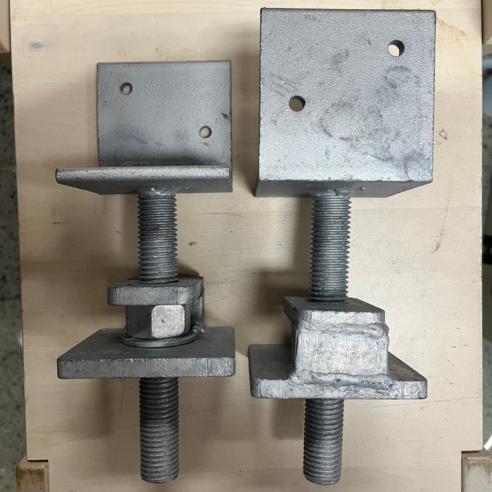 Adjustable L-Shaped Post/Pier Support for 90mm Diameter Posts