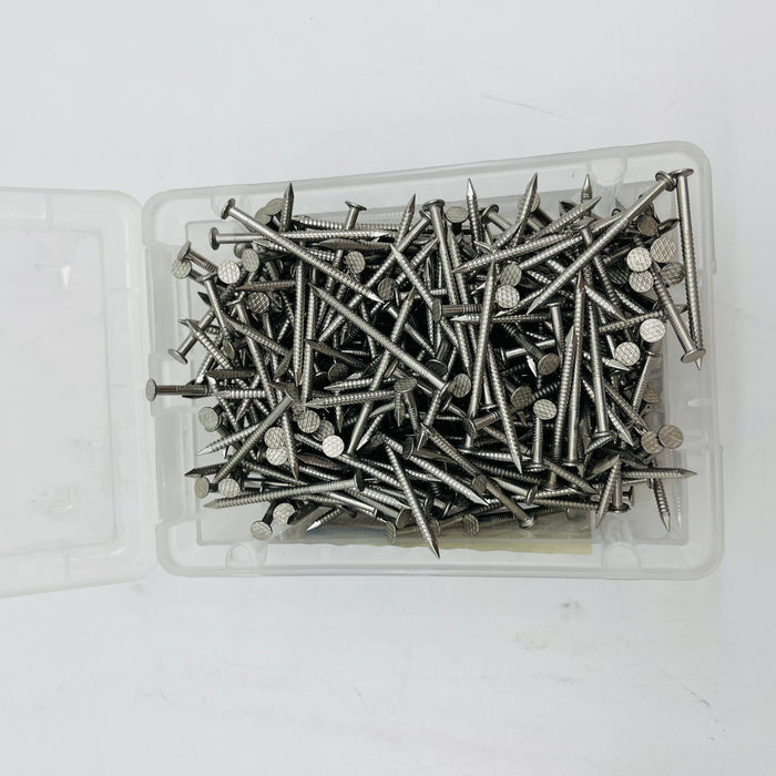 Trademark Nails Flat Head Ring Shank  Nail 316 Stainless 1kg