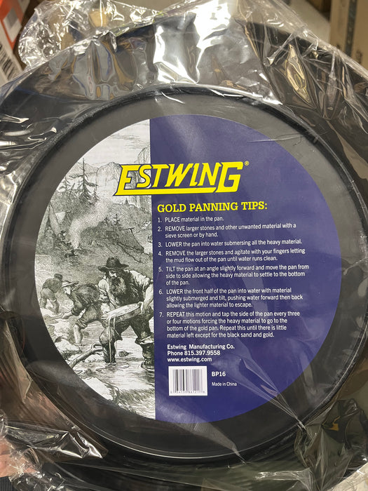 ESTWING 16" Black Plastic Gold Pan 13 Oz