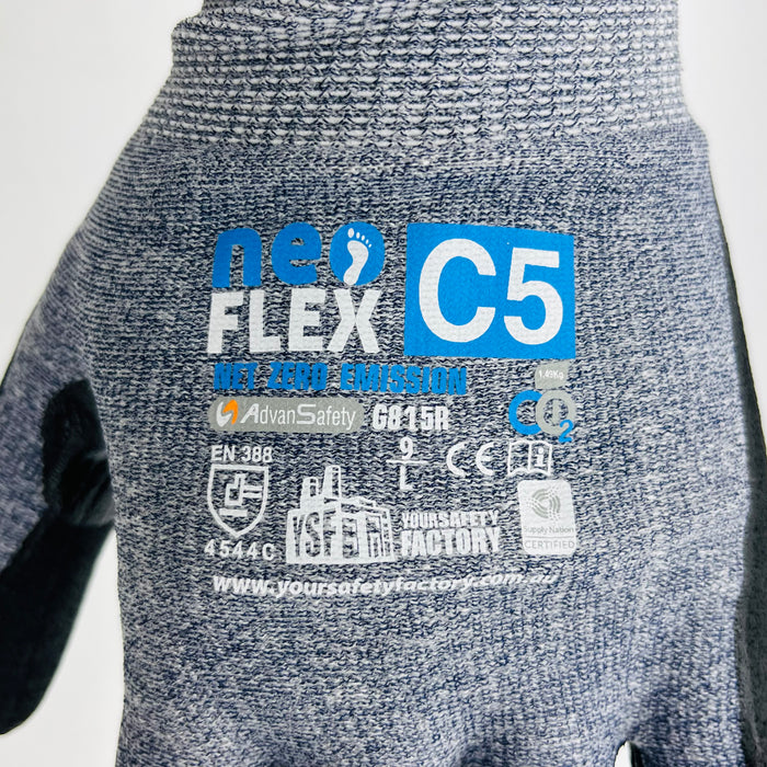 NeoFlex G815R Gloves - Cut 5/C Level, Breathable Nitrile Foam, Sizes S-3XL G815R