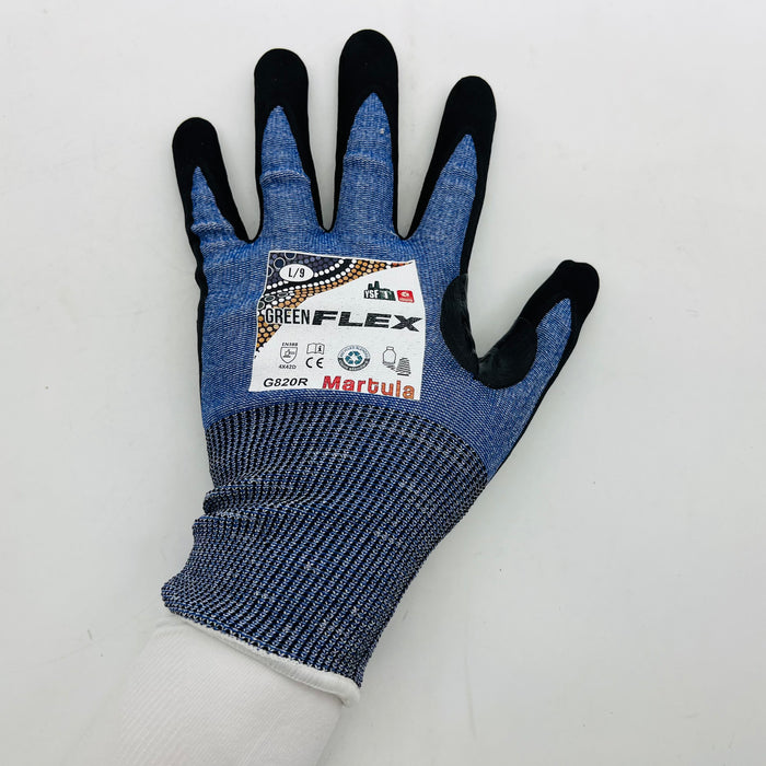 NEW Green FLEX G820R Gloves - Cut Level 5/D, 18gg, Eco-Friendly Recycled Material, Breathable & Sustainable G820R