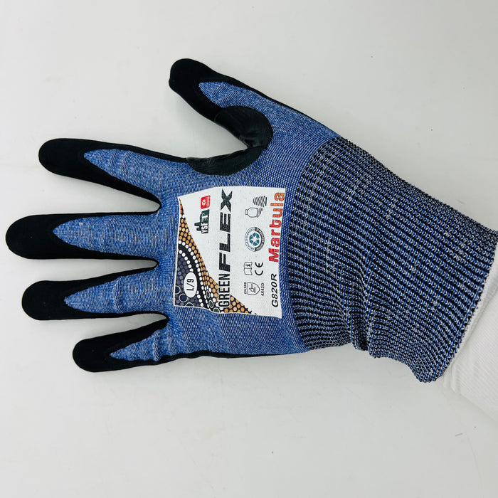 NEW Green FLEX G820R Gloves - Cut Level 5/D, 18gg, Eco-Friendly Recycled Material, Breathable & Sustainable G820R