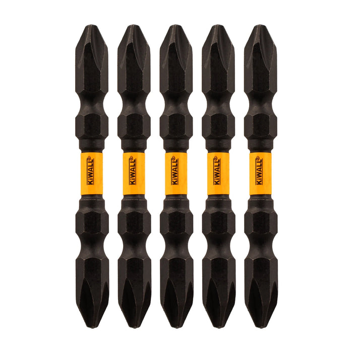 Professional 5-Piece #2 Phillips Power Bit Set for Precision Work – Includes Unique Double-Ended Bit and Multiple Sizes (25mm to 89mm) – Bulk Order Capable