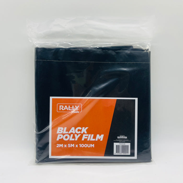 Rally Black Poly Film Prepacks - Industrial Grade 100um/200um - Landscaping Construction Film Garden