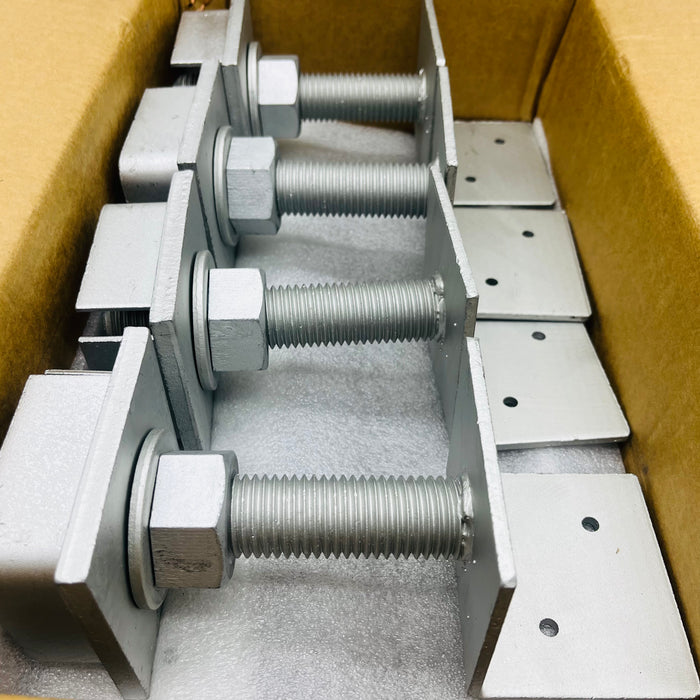 L Shape Post Support Adjustable L-Shaped Post/Pier Support for 90mm Diameter Posts ...