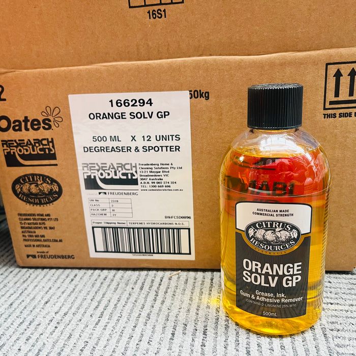 Oates CHCR-31012 Orange Solv Gp 500ml, 5L, 20L