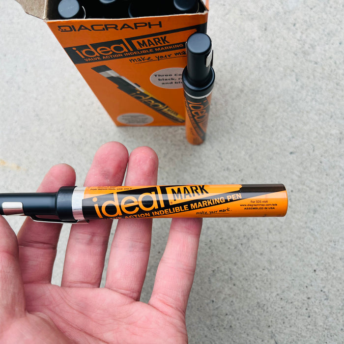 Dy-Mark Ideal Marker Black – Valve Action, Heavy Duty Permanent Marker