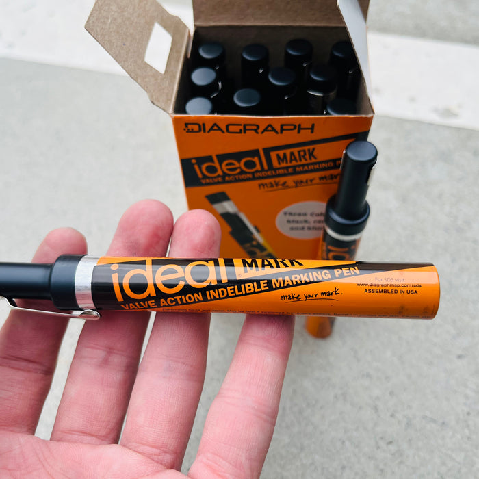 Dy-Mark Ideal Marker Black – Valve Action, Heavy Duty Permanent Marker