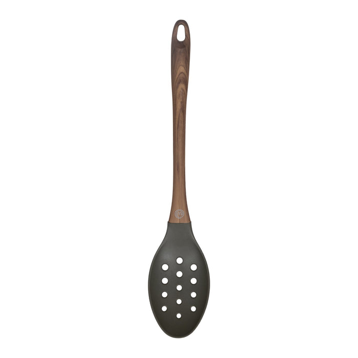 NSIMG-SHA256:8bdf25bb0fa72d9ab95af2ca2692e17dca1e6d901dc9eb3223aae75ee3118fcb · Isalbi MasterChef Sage Base Slotted Spoon Sage & Brown