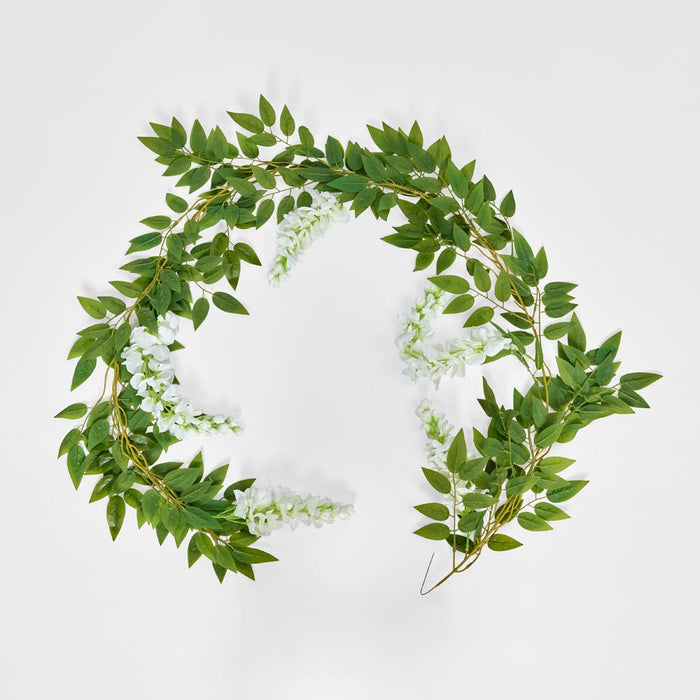 Wisteria Garland White