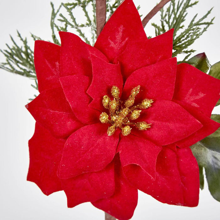 46cm poinsettia branch 12 pcs