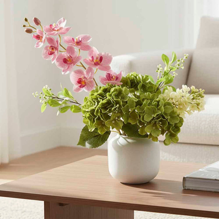Hydrangea Bunch With 5 Heads Green