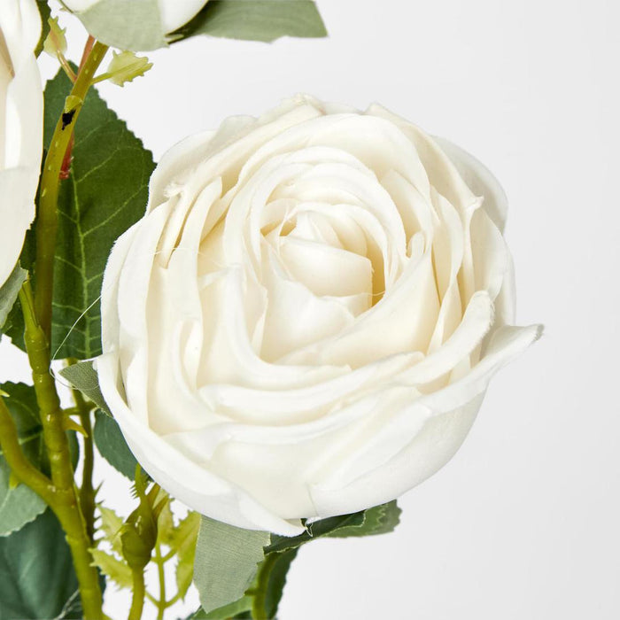Real Touch Rose Spray White 6 pcs