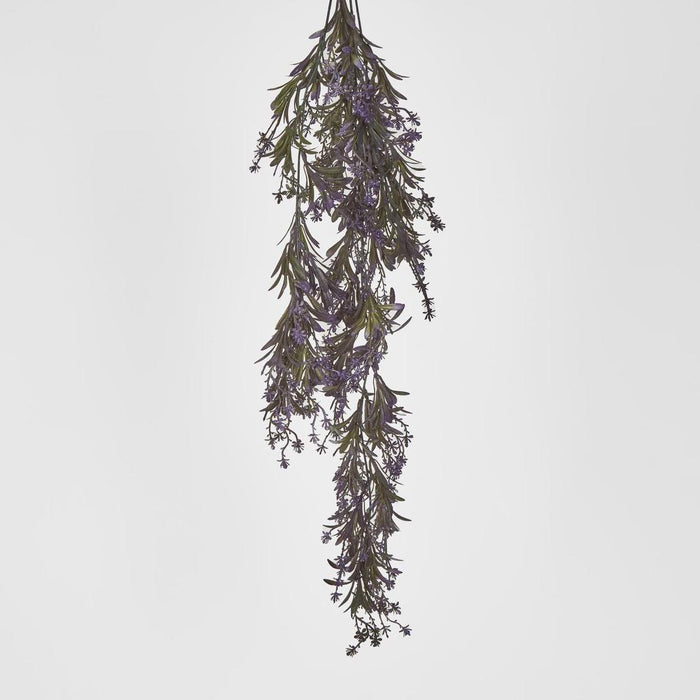 Hanging Leaf Spray with Purple Flowers 12 pcs