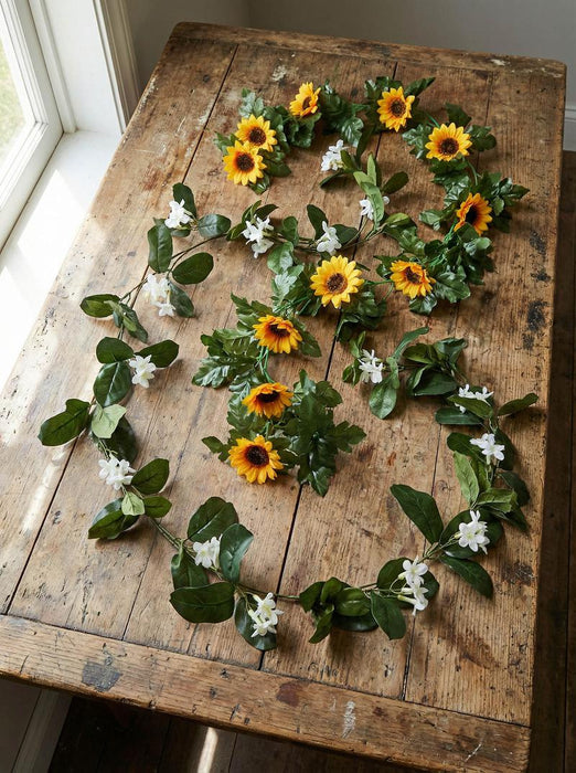 Sunflower Garland 70cm Yellow set of 12