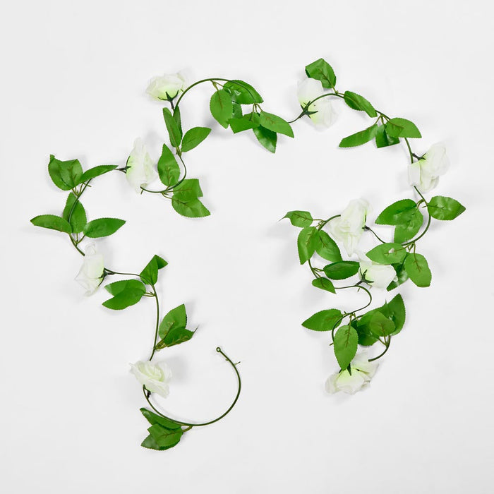 Rose Garland White 6 pcs