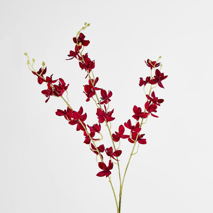 Dendrobium Orchid Spray Red 6 pcs