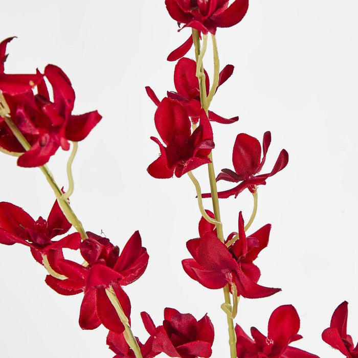 Dendrobium Orchid Spray Red 6 pcs