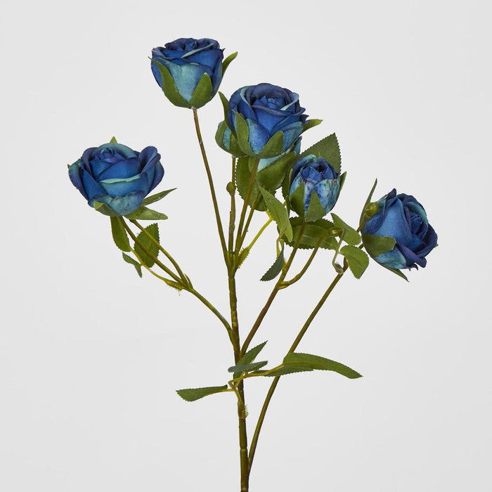 Rosebud Spray 7 Heads Blue 6 pcs