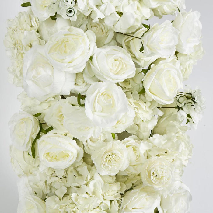 Rose & Hydrangea Floral Runner White