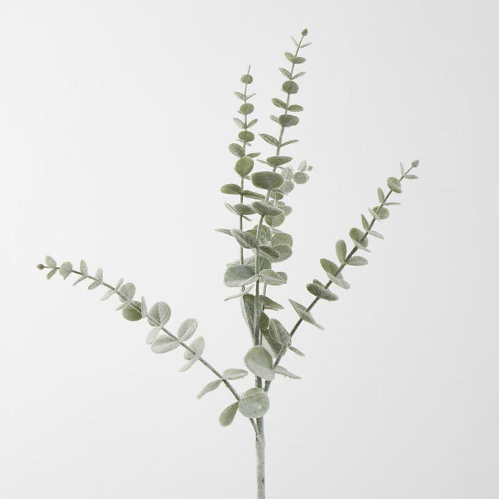 Eucalyptus Flocked Spray 74cm Grey 12 pcs