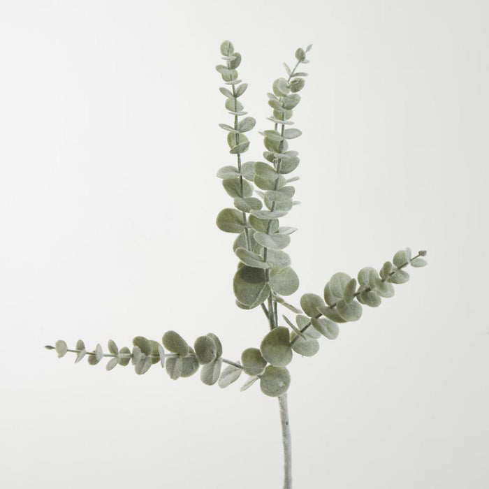 Eucalyptus Flocked Spray 74cm Grey 12 pcs