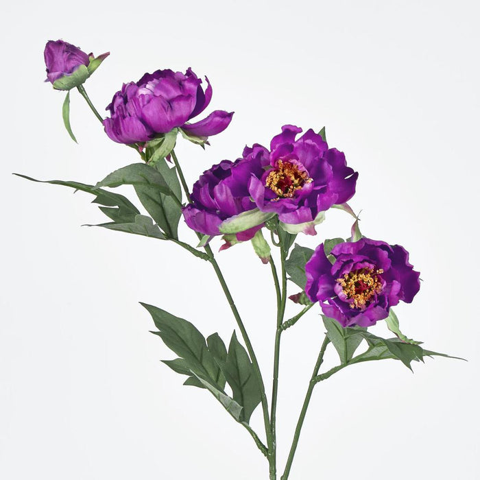 Peony Spray 64cm Purple 12 pcs