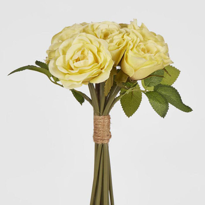Rose Bouquet 9 Flowers Yellow 12 pcs