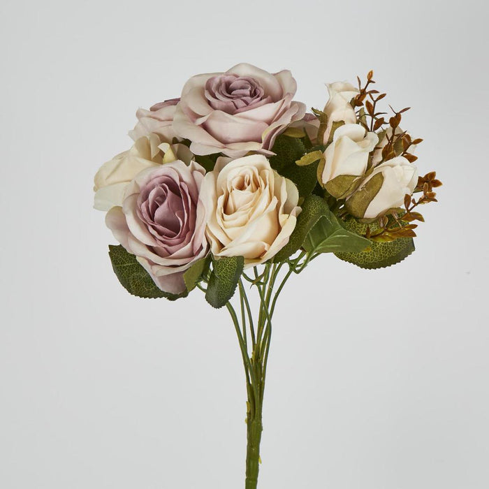 Rose Bush 39cm Lavender 12 pcs