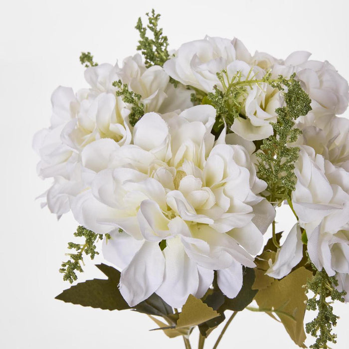 Marigold Bush x 5 Heads White 12 pcs