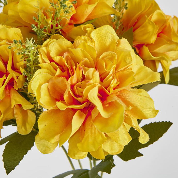 Marigold Bush x 5 Heads Yellow 12 pcs