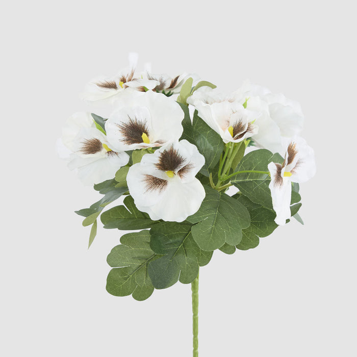 White Pansy Bush 32cm 12 pcs