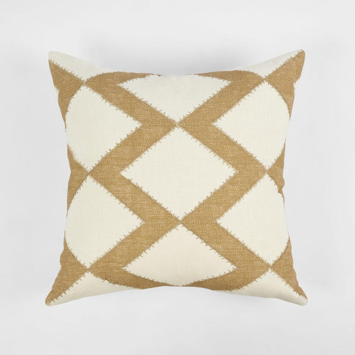 Cushion - Hayfield 50x50cm White/Mustard