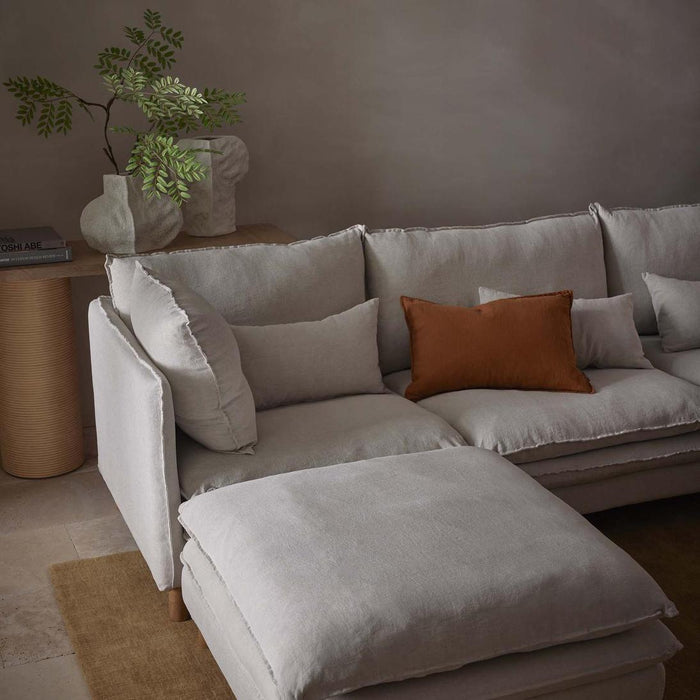 Aura Ottoman With Cover Natural
