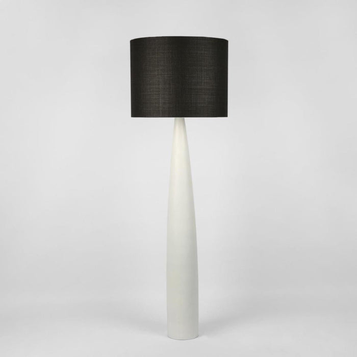 Samson Floor Lamp Base White with Black Shade