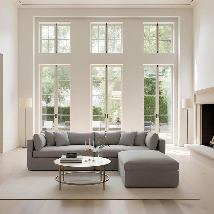 Marbella Modular 4 Seater Sofa Reversible Ottoman Chaise Sofa Storm