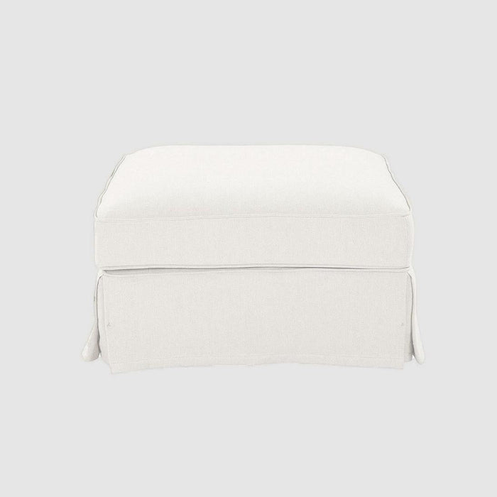 Noosa Hamptons Ottoman Ivory