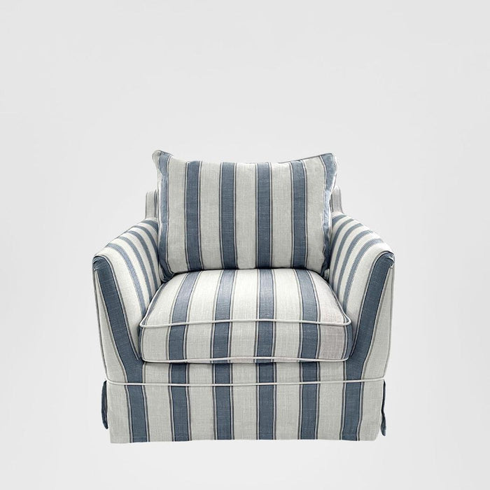 Noosa Hamptons Armchair Blue Sky Stripe
