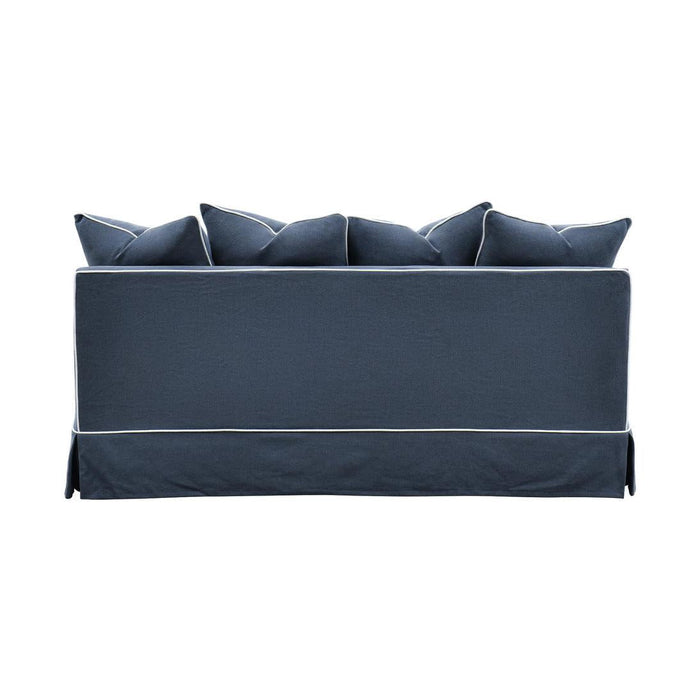 Noosa Hamptons 2.5 Seat Sofa Navy W/White Piping