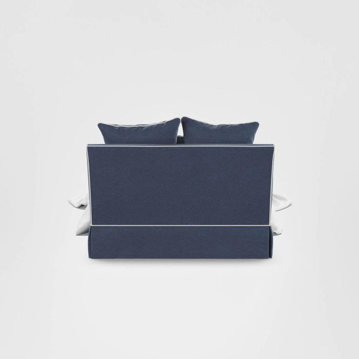 Noosa Hamptons 1.5 Seat Sofa Bed Navy W/White Pipping
