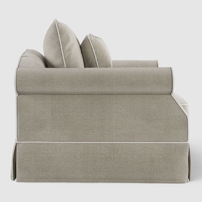 Avalon Hamptons Armchair Natural W/White Piping