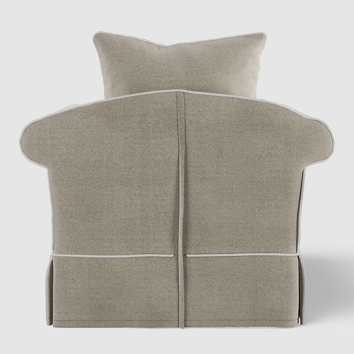 Avalon Hamptons Armchair Natural W/White Piping
