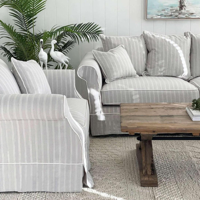 Avalon Hamptons 2 Seat Sofa Cloud Stripe