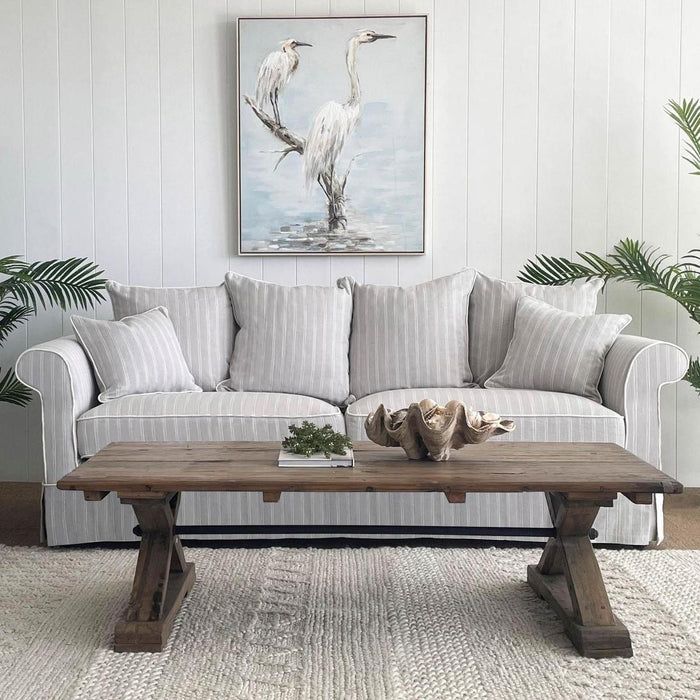 Avalon Hamptons 3 Seat Sofa Cloud Stripe