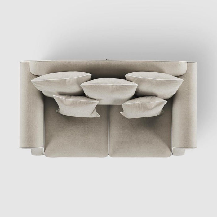 Avalon Hamptons 2 Seat Sofa Natural W/White Piping