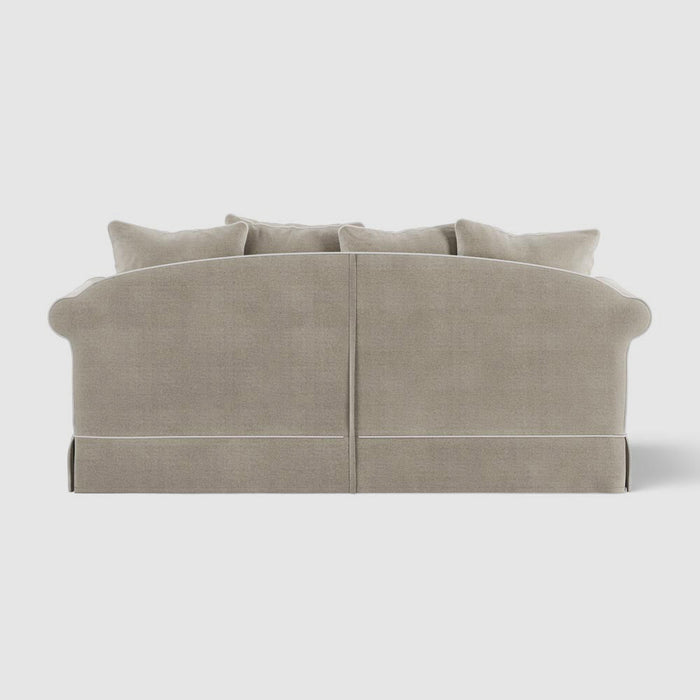 Avalon Hamptons 3 Seat Sofa Natural W/White Piping